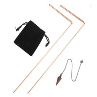 Baguette de sourcier classique No 6 (100% Cuivre) avec pendule
