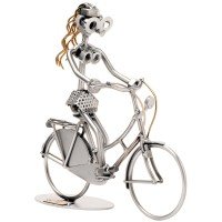 Figurine - Dame avec vélo hollandais