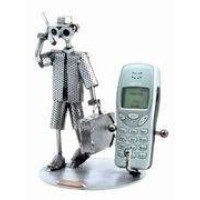 Figurine - Support pour mobile avec homme au téléphone