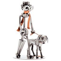 Figurine - Promeneur avec son chien