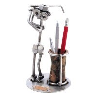 Figurine - Décoration de bureau Golfeur avec porte stylos