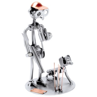 Figurine - Chasseur avec casquette et son chien
