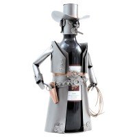 Figurine - Cowboy support de bouteille de vin