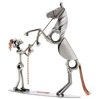 Figurine - Cavalière et son cheval