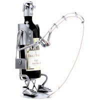 Figurine - Pêcheur avec support pour bouteille de vin
