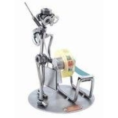 Figurine - Support dérouleur de scotch avec homme au téléphone