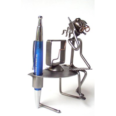 Figurine - Décoration de bureau avec secrétaire porte stylo