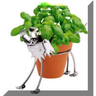 Figurine - support de pot de fleur, Chien