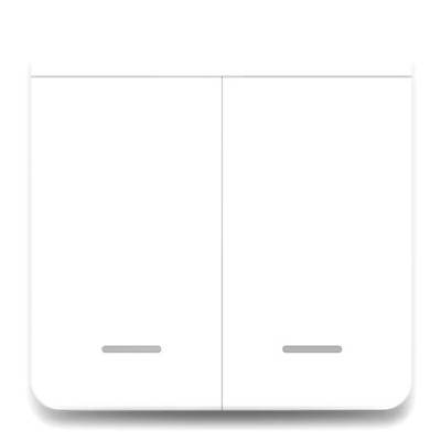Interrupteur sans fil 1 bouton 2 voies sans récepteur (télécommande 433MHz)