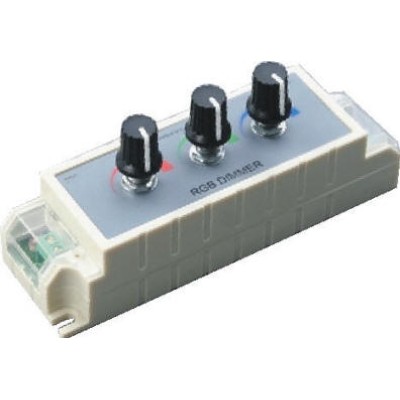 RGB Potentiomètre - trois couleurs LED 12V - 12A - bornier bouton