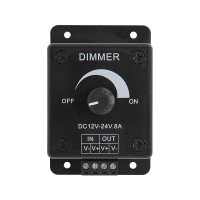 Variateur Dimmer LED 12V-24V - 8A - bornier bouton