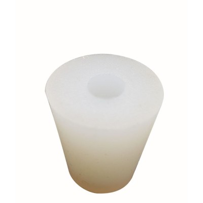 Bouchon silicone conique 23/18-L26 (avec trou 8mm)