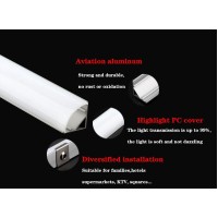 Kit Profil aluminium pour FlexLed 0,50 mètre (à 45°)