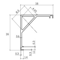 Kit Profil aluminium pour FlexLed 0,50 mètre (à 45°)