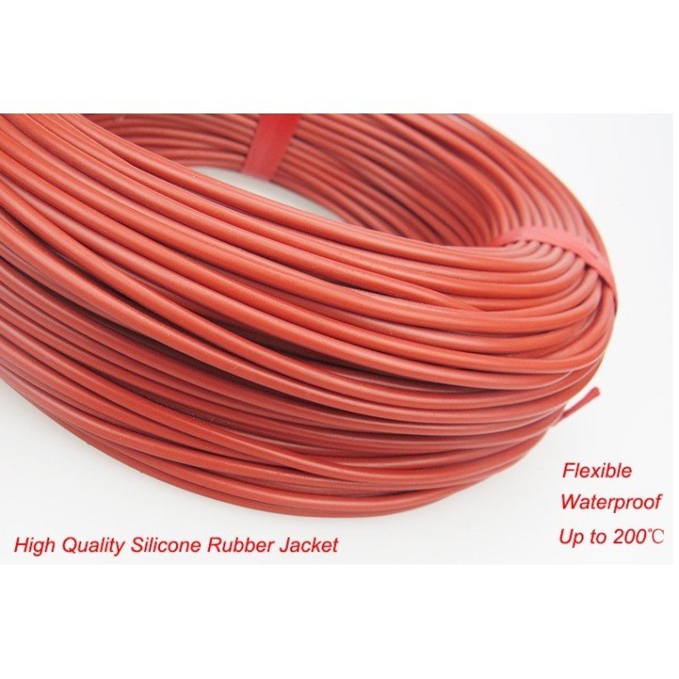 Color : 10m, Size : 12K 33Ohm HZPXSB Système de câble Chauffant en Fibre de Carbone au fluoropolymère au Sol Chaud 2mm 12K 33OHM Terrain électrique en Fibre de Carbone 