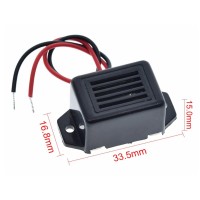 Mini Buzzer d'alarme électronique, 12V DC, 85db, tonalité constante