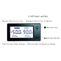 Affichage état de la batterie mesure du courant bi-directionnel TK15