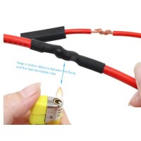 Gaine thermorétractable en polyoléfine noire (1 mètre)