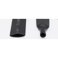 Gaine thermorétractable en polyoléfine noire (1 mètre)