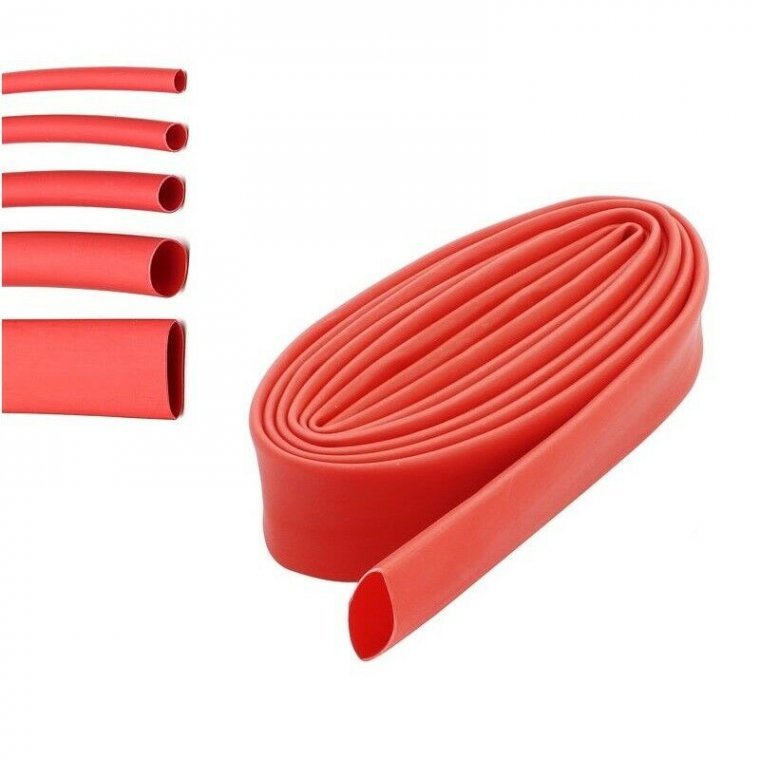 Gaine Thermorétractable Rouge 2:1 - 1 Mètre - Taille 30mm/15mm - Qualité Industrielle, Ignifuge UL224 - Pour Câbles, Soudures