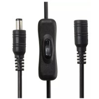 Interrupteur avec 2 prise Jack avec câble - broche DC12V standard - 5.5mm x 2.1mm