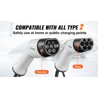 Câble EV pour Borne de charge Type 2 - 22Kw - 32A (5 mètres)