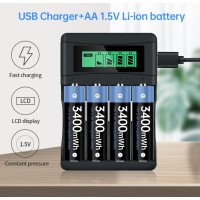 Chargeur pour accus Lithium AA et AAA à 1.5V
