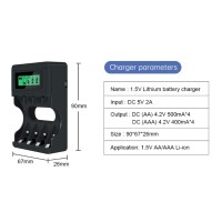 Chargeur pour accus Lithium AA et AAA à 1.5V