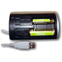USB Chargeur accus (2x accus portables)