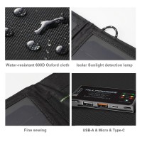 Chargeur solaire avec Panneau solaire pliable 21W +Powerbank 10'000MAh