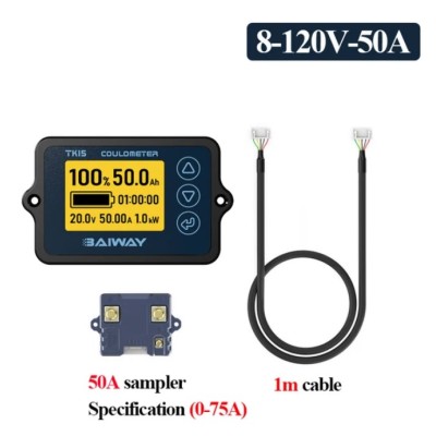 Affichage état de la batterie mesure du courant bi-directionnel TK15