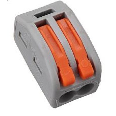 Connecteur Bornier à ressort (0.75-4mm2) 2 trous