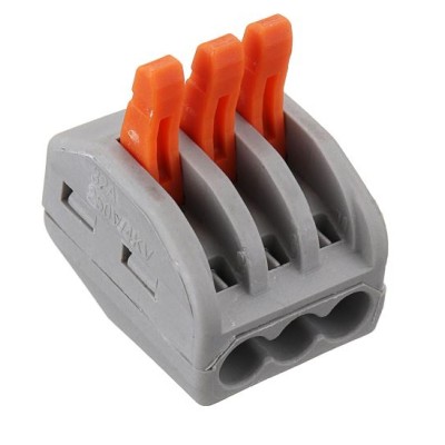 Connecteur Bornier à ressort (0.75-4mm2) 3 trous