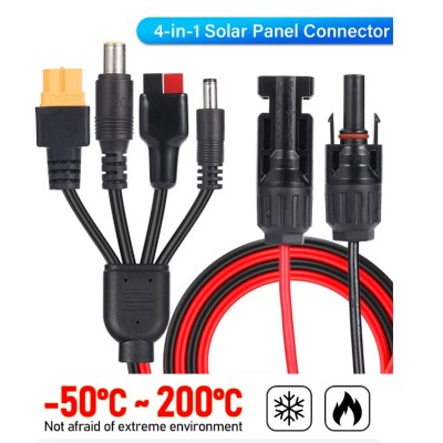 Câble adaptateur solaire 4 en 1 - Connecteurs MC4 vers XT60, DC5521, 7909, DC