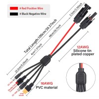 Câble adaptateur solaire 4 en 1 - Connecteurs MC4 vers XT60, DC5521, 7909, DC