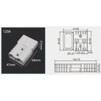 Connecteur Bipolaire 175A 600V (25 à 50mm²) 1 pièce