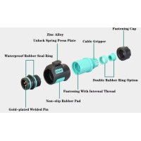 Connecteur rapide Bipolaire 25A étanche IP68  (2.5mm²) 1 paire (mâle et femelle)