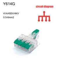 Connecteur Bornier à ressort (0.5-6mm2) 1x4 trous