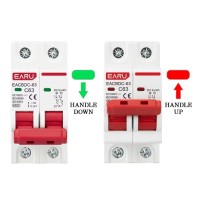Sectionneur de circuit DC 1000V bipolaire Rail DIN (63A)
