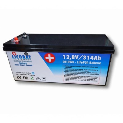 Batterie LITHIUM 12V, "LicoBat" 314Ah SmartBMS intégré