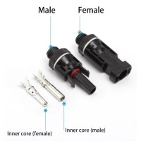 Connecteur MC4 femelle et Mâle à encastrer (la paire)