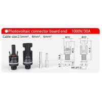 Connecteur MC4 femelle et Mâle à encastrer (la paire)