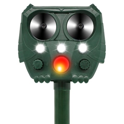 Répulsif solaire à ultrason + USB + flash (chien et chat, etc...)